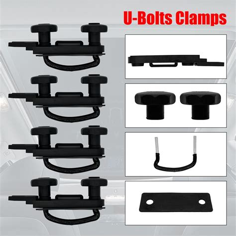 stainless steel universal roof box car van mounting fitting kit|POSENG 4 PCS Stainless Steel Universal Roof Box U.